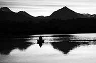 Sunset at the Lake Hopfensee in Germany