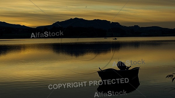 Sunset at the Lake Hopfensee in Germany