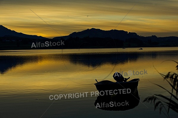 Sunset at the Lake Hopfensee in Germany