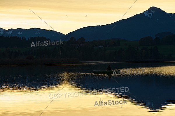 Sunset at the Lake Hopfensee in Germany