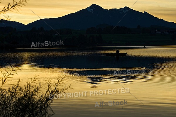 Sunset at the Lake Hopfensee in Germany