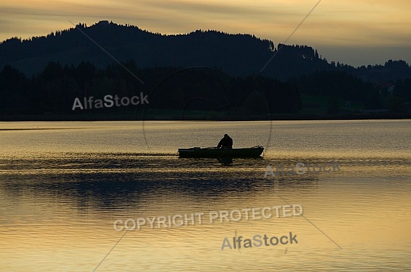 Sunset at the Lake Hopfensee in Germany