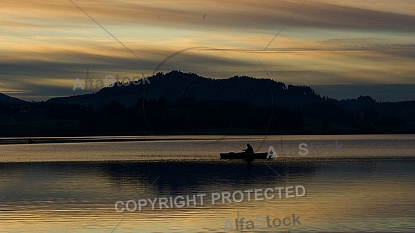 Sunset at the Lake Hopfensee in Germany