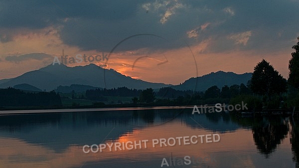 Sunset at the Lake Hopfensee