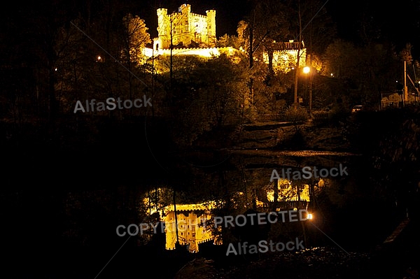 The Amazing Hohenschwangau Castle by night in Germany