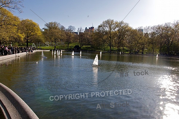The Conservatory Water in Central Park in New York City, United States