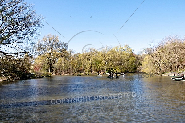 The Lake in Central Park in New York City, United States