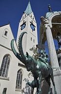 The St. Mang Church, St. Mang Platz, Kempten,Bavaria, Germany