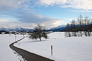 The Tannheim Mountains in Bavaria in Germany