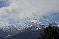 The Tannheim Mountains in Bavaria in Germany