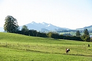 The Tannheim Mountains in Bavaria in Germany