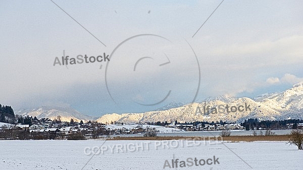 The Tannheim Mountains in Bavaria in Germany