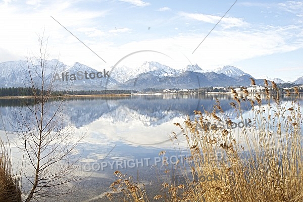 The Tannheim Mountains in Bavaria in Germany