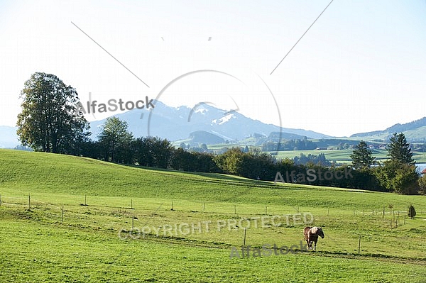 The Tannheim Mountains in Bavaria in Germany