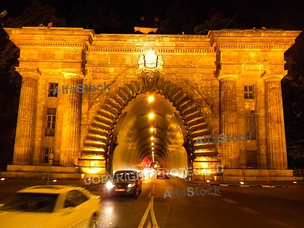 Tunnel in Budapest by night