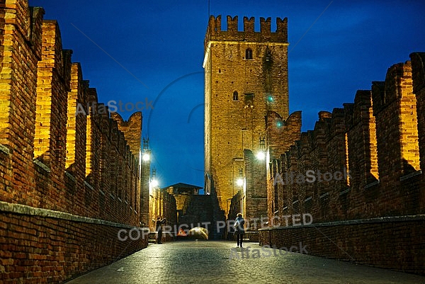 Verona by night, Italy