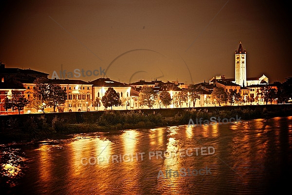 Verona by night, Italy