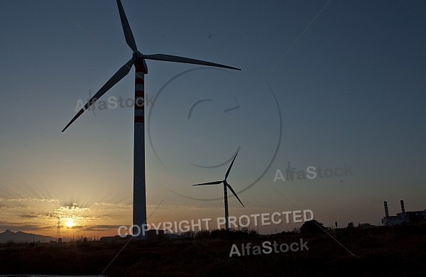 Wind energy, Capoterra, Sardinia, Italy 