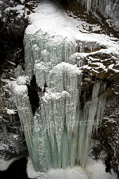 Winter at Breitachklamm ravine in Bavaria in Germany