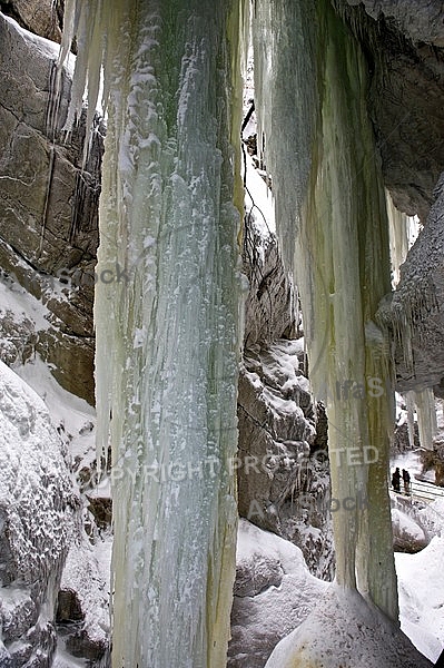 Winter at Breitachklamm ravine in Bavaria in Germany