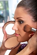 Young girl in a makeup studio