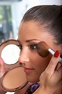 Young girl in a makeup studio