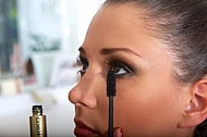 Young girl in a makeup studio