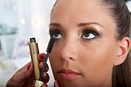 Young girl in a makeup studio