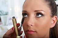 Young girl in a makeup studio