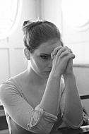 Young girl in the church