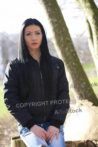 Young girl outdoor portrait