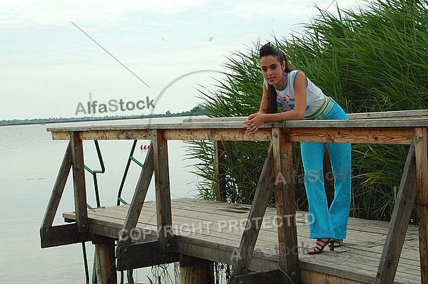 Young girl shooting