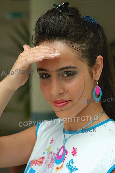 Young girl shooting