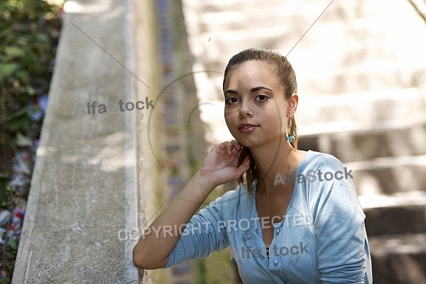 Young girl shooting