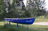 Amelli blue canoe.