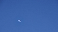 Blueness, sky, moon.