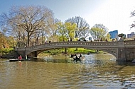 Bow Bridge above the Lake in Central Park in New York City, United States