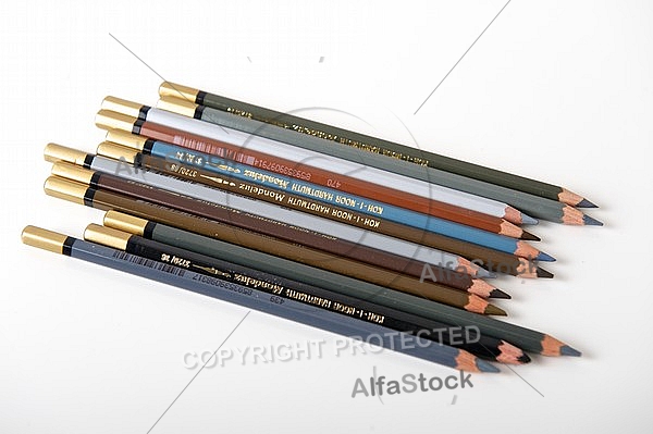 Brown Aquarell coloured pencil