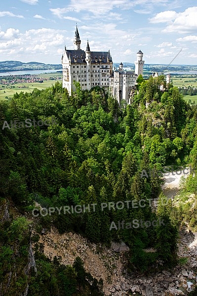Famous Neuschwanstein Castle in Schwangau, Germany