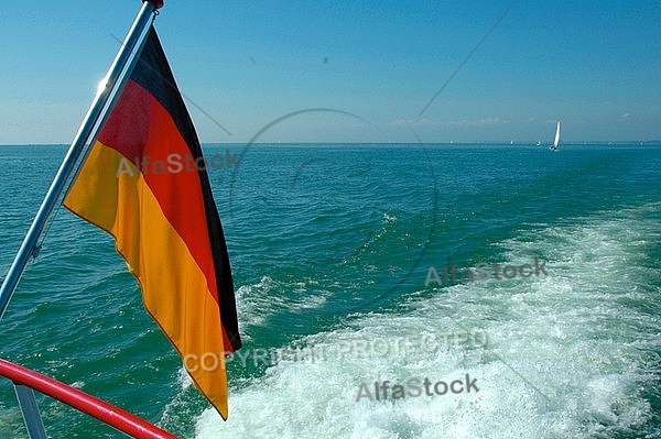 Flag of germany on a boat