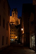 Füssen by night - Old town in Bavaria, Germany