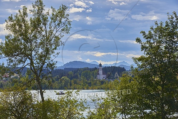 Lechbruck am See, Ostallgäu, Schwaben, Bavaria, Germany, Lech
