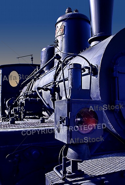 Locomotive detail in the evening light.