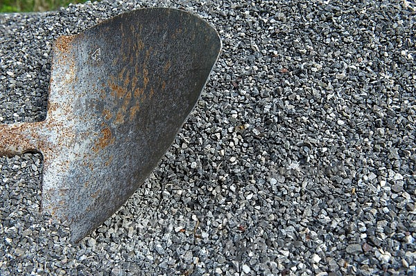 Old metal shovel