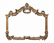 Picture gold frame with a decorative pattern.