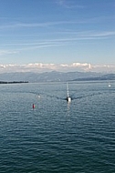 Sailing boat, Friedrichshafen,  Lake Constance, Germany