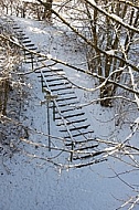 Snowy stairs