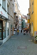Street with houses and people