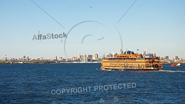 The Staten Island ferry on its way back to Manhattan, New York City, United States