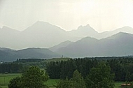 The Tannheim Mountains in Bavaria in Germany